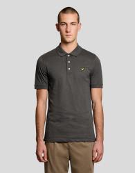 Lyle & Scott Ss polo shirts fine slub polo shirt in w635 gunmetal
