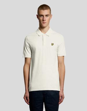 Lyle & Scott Ss polo shirts fine slub polo shirt in y126 ice cream