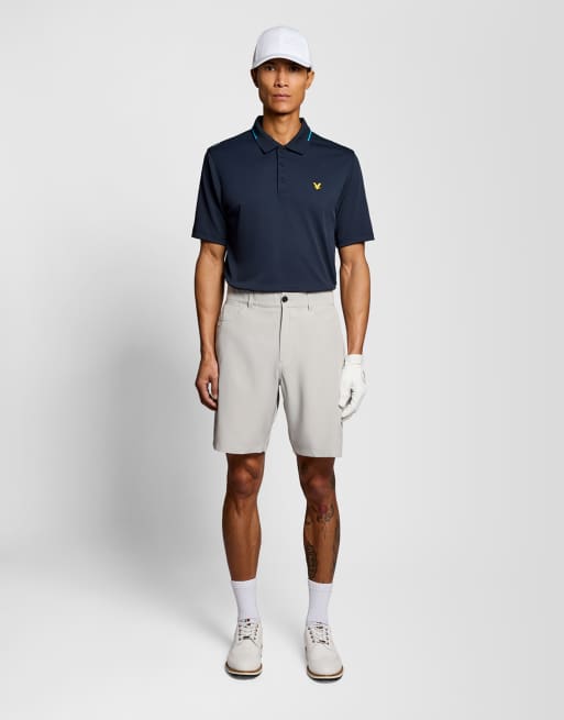 Lyle & Scott Ss polo shirts golf 1874 tipped tech polo shirt in z271 dark navy, 2 of 7