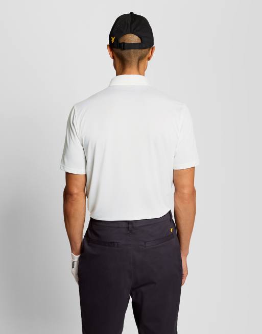 Lyle & Scott Ss polo shirts golf concealed placket polo shirt in 626 white, 4 of 6