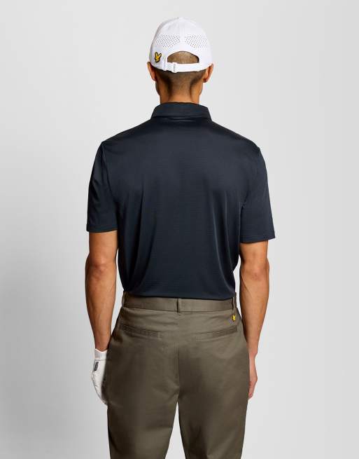 Lyle & Scott Ss polo shirts golf concealed placket polo shirt in z271 dark navy, 4 of 7