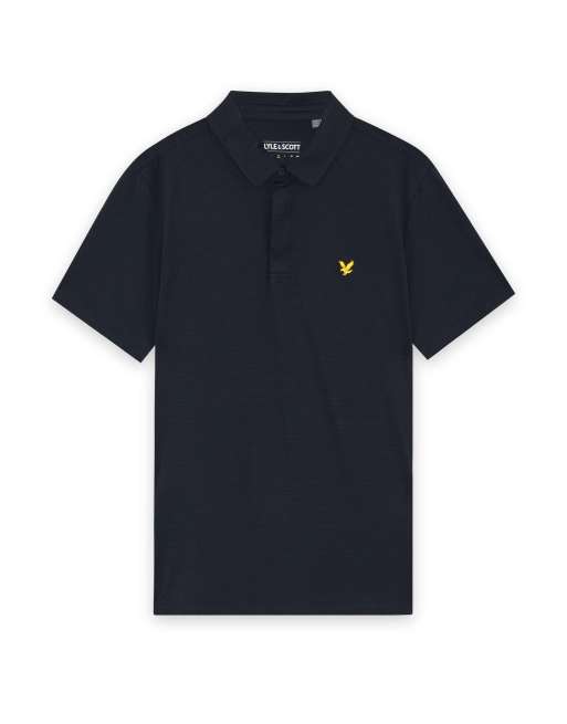 Lyle & Scott Ss polo shirts golf concealed placket polo shirt in z271 dark navy, 5 of 7