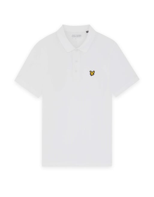 Lyle & Scott Ss polo shirts golf core polo in 626 white, 5 of 7