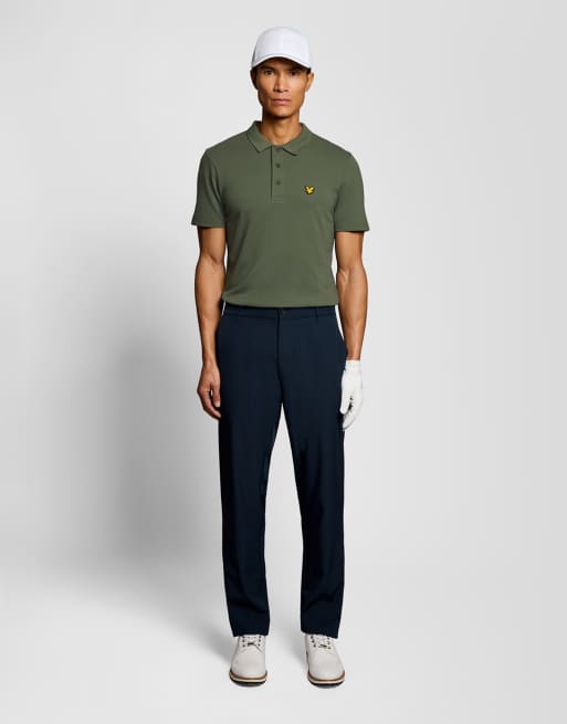 Lyle & Scott Ss polo shirts golf core polo in x65 cactus green, 2 of 7