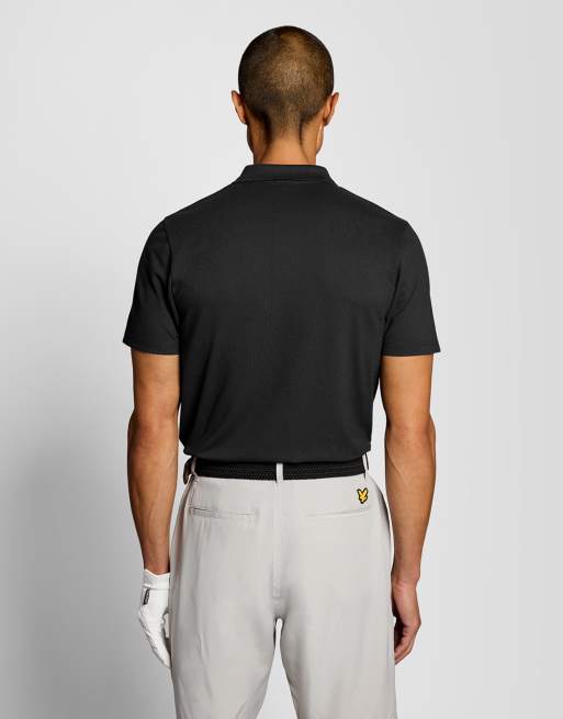 Lyle & Scott Ss polo shirts golf core polo in z865 jet black, 4 of 7