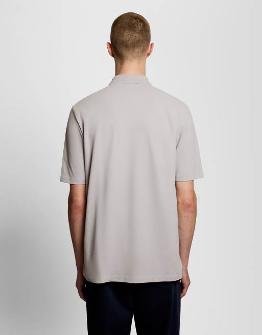 Lyle & Scott Ss polo shirts heavy laundered polo shirt in y118 soft black, 4 of 6