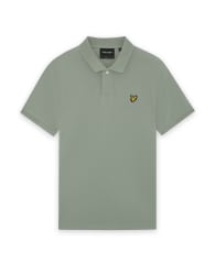 Lyle & Scott Ss polo shirts jacquard collar polo shirt in y309 graphite grey