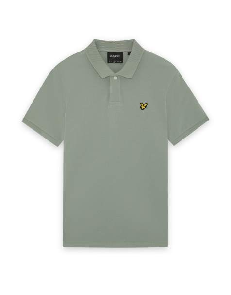 Lyle & Scott Ss polo shirts jacquard collar polo shirt in y309 graphite grey