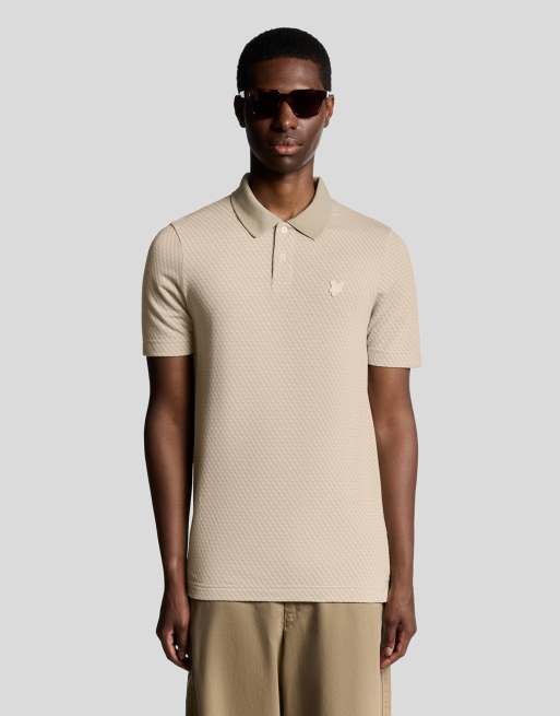 Lyle & Scott Ss polo shirts jacquard polo shirt in   natural  