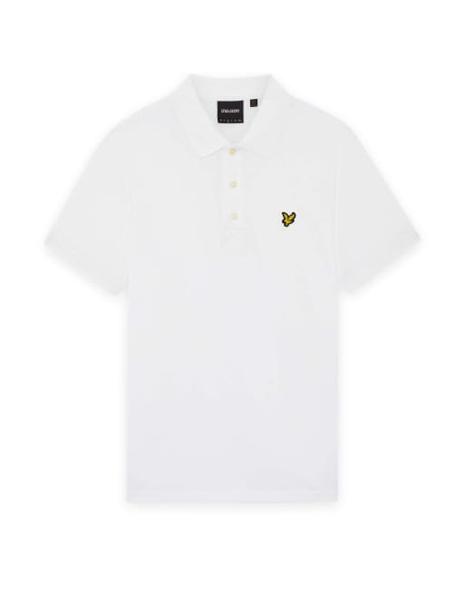 Lyle & Scott Ss polo shirts jersey polo in 626 white, 4 of 5