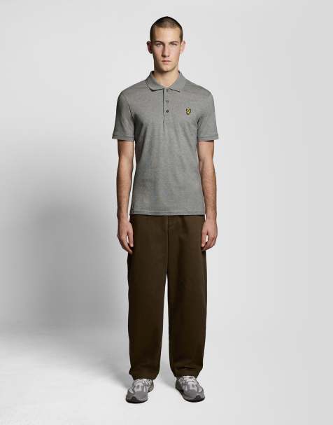 Lyle & Scott Ss polo shirts jersey polo in t28 mid grey marl - view 1