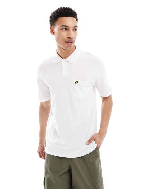 Lyle & Scott Ss polo shirts linen blend polo shirt in 626 white - view 1