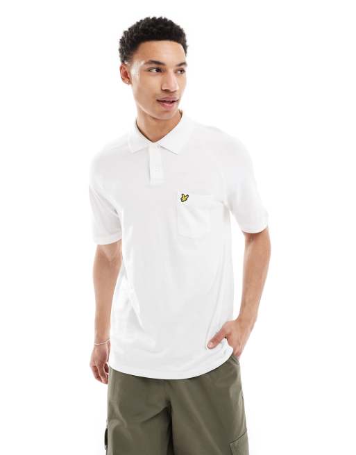 Lyle & Scott Ss polo shirts linen blend polo shirt in 626 white