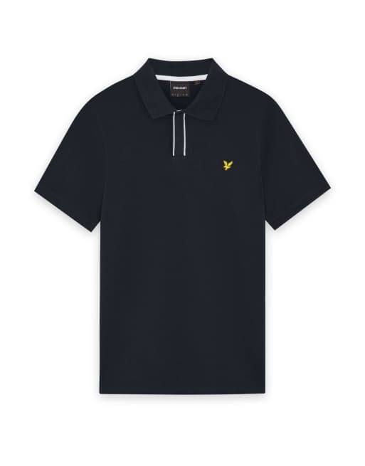 Lyle & Scott Ss polo shirts placket tipped polo shirt in z271 dark navy, 2 of 5