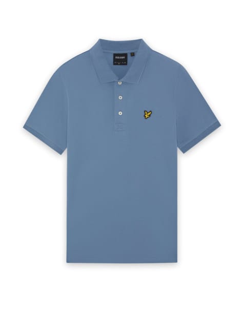 Lyle & Scott Ss polo shirts plain polo shirt in x542 power blue - view 1