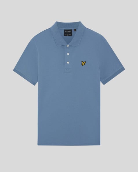 Lyle & Scott Ss polo shirts plain polo shirt in x542 power blue - view 1