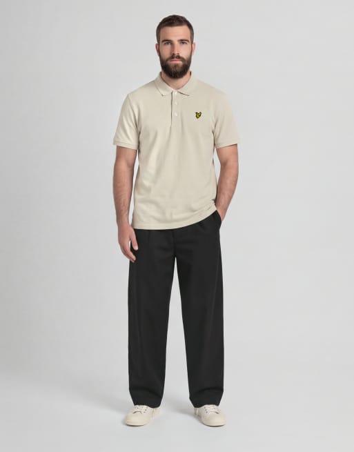 Lyle & Scott Ss polo shirts plain polo shirt in x555 walnut beige, 4 of 7