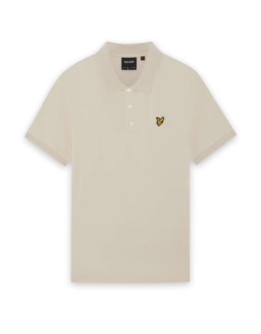 Lyle & Scott Ss polo shirts plain polo shirt in x555 walnut beige, 7 of 7