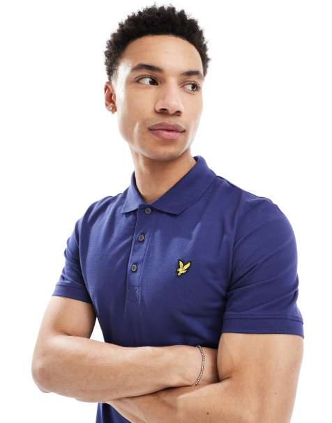 Lyle & Scott Ss polo shirts plain polo shirt in x568 deep indigo - view 1