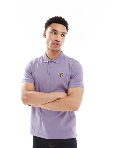 Lyle & Scott Ss polo shirts plain polo shirt in x600 dusk purple - view 1