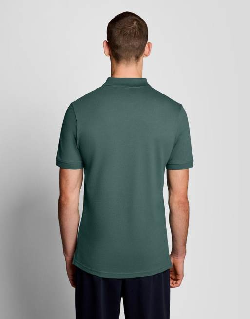 Lyle & Scott Ss polo shirts plain polo shirt in x858 silver pine, 4 of 6