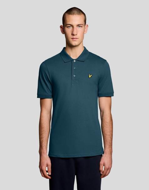Lyle & Scott Ss polo shirts plain polo shirt in y066 rich teal - view 1