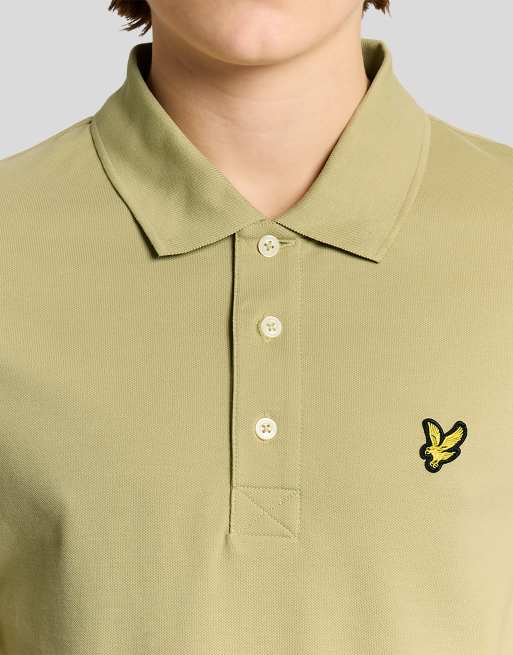 Lyle & Scott Ss polo shirts plain polo shirt in y119 herb green, 4 of 6