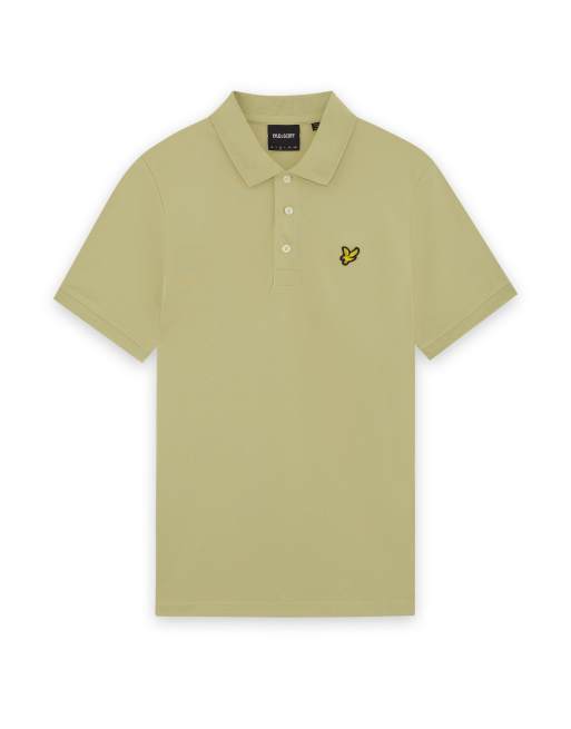Lyle & Scott Ss polo shirts plain polo shirt in y119 herb green, 6 of 6