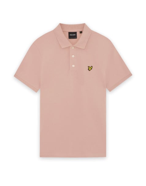 Lyle & Scott Ss polo shirts plain polo shirt in y120 pink grapefruit - view 1