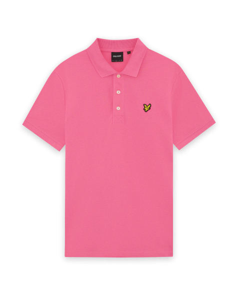 Lyle & Scott Ss polo shirts plain polo shirt in y136 hot pink - view 1