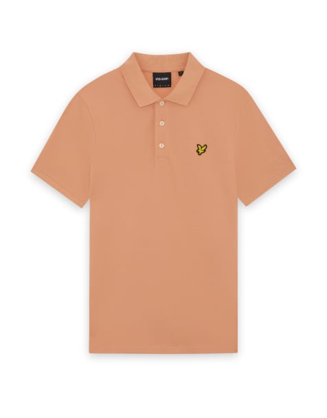 Lyle & Scott Ss polo shirts plain polo shirt in y177 terracotta pot - view 1