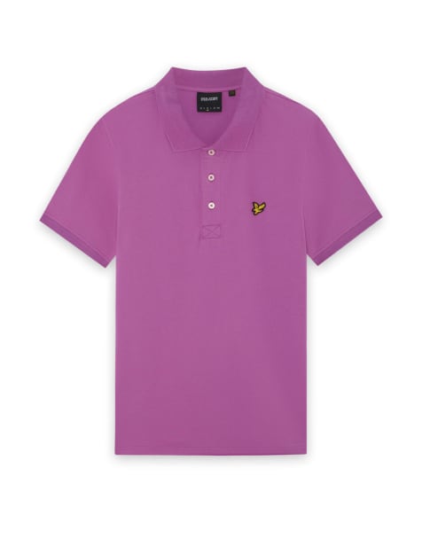 Lyle & Scott Ss polo shirts plain polo shirt in y298 prism pink - view 1
