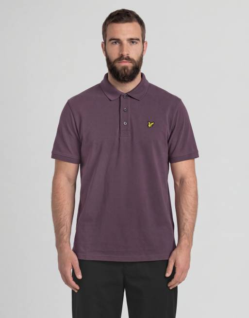 Lyle & Scott Ss polo shirts plain polo shirt in y320 noir plum, 2 of 6