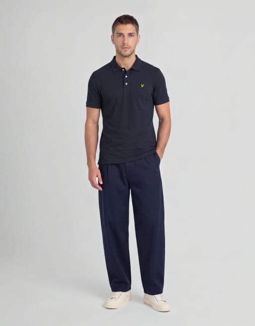 Lyle & Scott Ss polo shirts plain polo shirt in z271 dark navy, 2 of 5