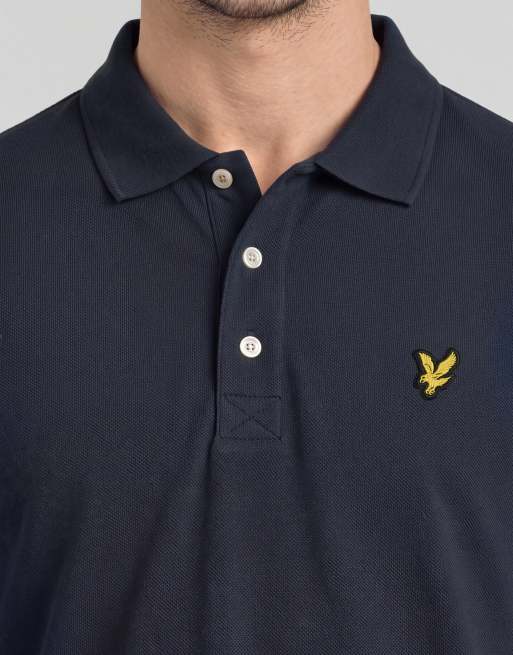 Lyle & Scott Ss polo shirts plain polo shirt in z271 dark navy, 4 of 5