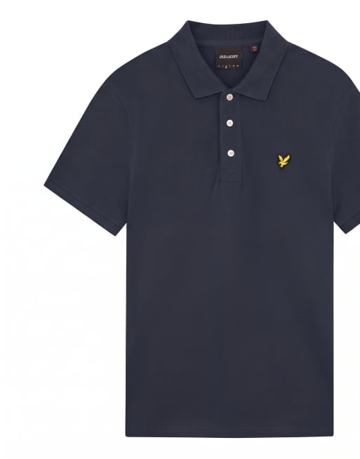 Lyle & Scott Ss polo shirts plain polo shirt in z271 dark navy, 5 of 5