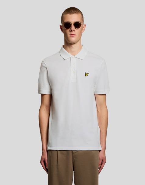 Lyle & Scott Ss polo shirts popcorn jacquard polo shirt in 626 white - view 1