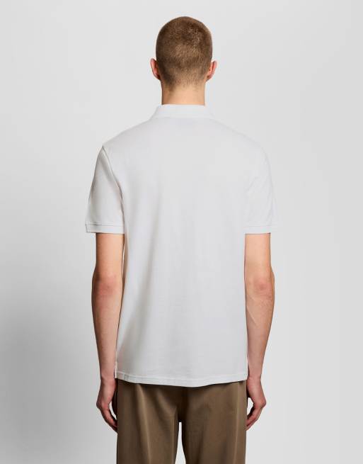 Lyle & Scott Ss polo shirts popcorn jacquard polo shirt in 626 white, 4 of 6