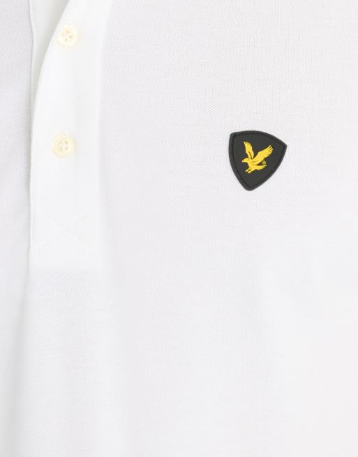 Lyle & Scott Ss polo shirts shield badge polo shirt in 626 white, 5 of 5