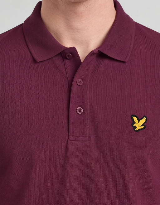 Lyle & Scott Ss polo shirts sports core polo in x202 plum, 4 of 5