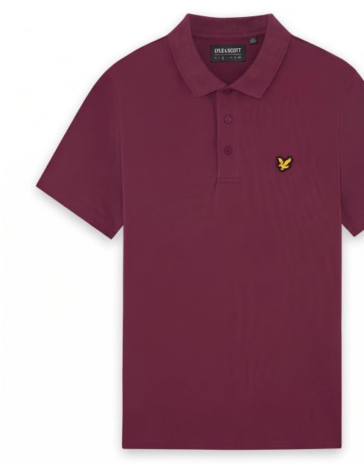 Lyle & Scott Ss polo shirts sports core polo in x202 plum, 5 of 5