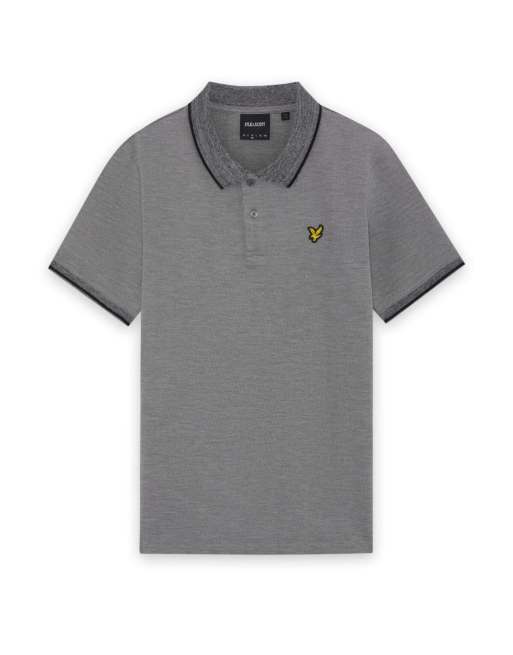 Lyle & Scott Ss polo shirts static marl interlock polo shirt in y337 static black marl, 5 of 6