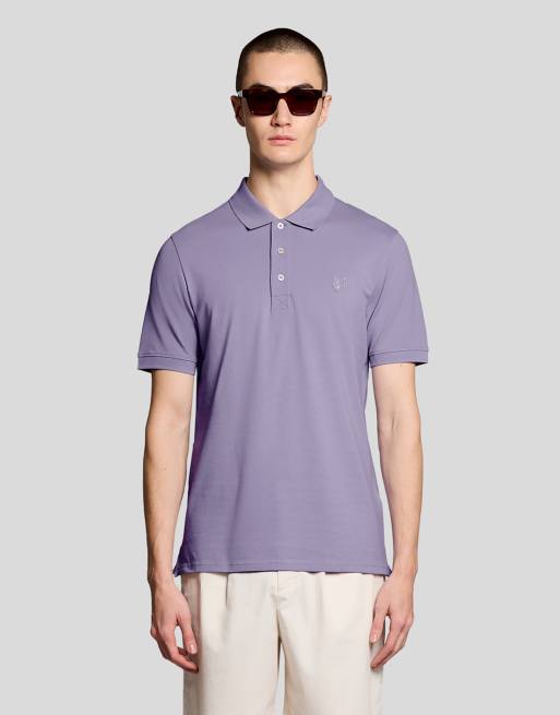 Lyle & Scott Ss polo shirts superfine polo shirt in y074 floral violet, 2 of 6