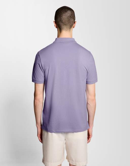 Lyle & Scott Ss polo shirts superfine polo shirt in y074 floral violet, 5 of 6