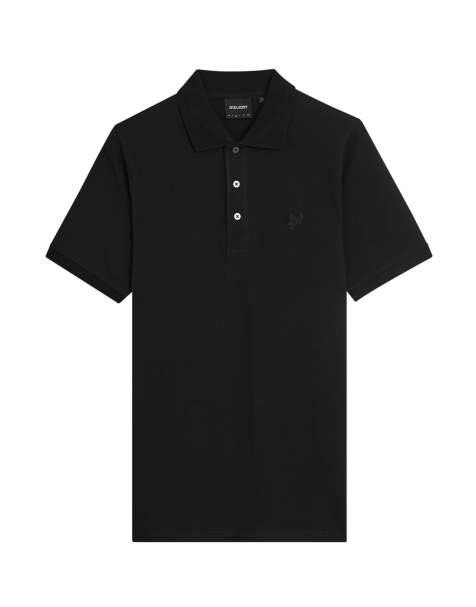Lyle & Scott Ss polo shirts superfine polo shirt in z865 jet black