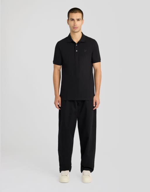 Lyle & Scott Ss polo shirts superfine polo shirt in z865 jet black, 3 of 7