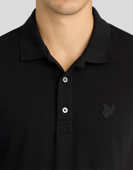 Lyle & Scott Ss polo shirts superfine polo shirt in z865 jet black, 4 of 7