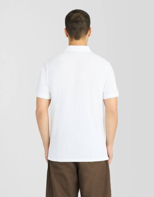 Lyle & Scott Ss polo shirts textured eagle plain polo shirt in 626 white, 4 of 5