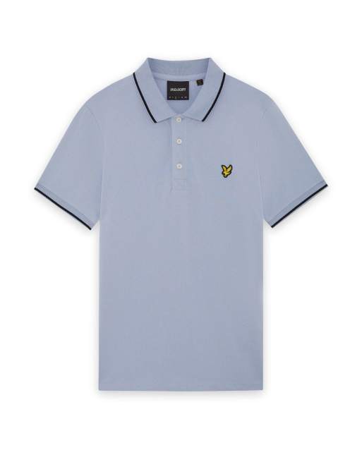 Lyle & Scott Ss polo shirts tipped polo shirt in y164 everglade/ wheat, 2 of 5