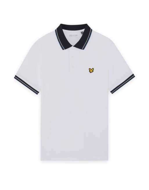 Lyle & Scott Ss polo shirts tipped sport core polo in 626 white, 1 of 1